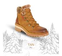 Cipriata TEODORA L725 Ladies Memory Foam Zip + D-Ring Hiker Style Ankle Boots (Tan, UK Footwear Size System, Adult, Women, Numeric, Medium, 7)