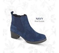 Ladies Cipriata Real Suede Ankle Boots Memory Foam Zip Chelsea Boots UK 3-8