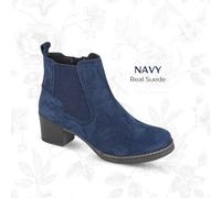 Ladies Cipriata Real Suede Ankle Boots Memory Foam Zip Chelsea Boots UK 3-8