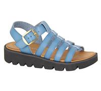 Cipriata L415C-6 Womens T-Bar Halter Wedge Sandals Blue, size 6