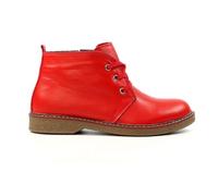Ladies Claire II Red Leather Boot 4 Red