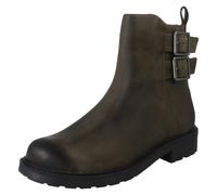 Ladies Clarks Buckle Detailed Zip Fastening Leather Ankle Boots - Orinoco2 Bay
