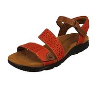 Ladies Clarks Casual Cut Out Detailed Strappy Wedge Sandals Kitly Way
