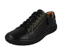 (Black, UK 5) Ladies Clarks Casual Lace Up Trainers - Nalle Lace - E Fit