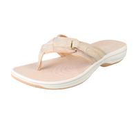 Clarks Brinkley Sea Rose pink Womens Toe Post Sandals 8686-44D in a Plain Man-made in Size 6