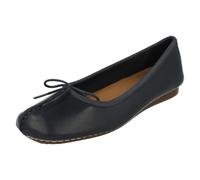 (UK 3, Navy (Blue)) Ladies Clarks Comfort Everyday Flats Freckle Ice - D Fit