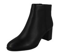 Clarks Freva55 Zip Womens Black Leather, 4.5