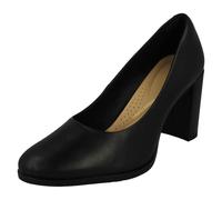Clarks Freva85 Court Womens Black Leather, 6.5