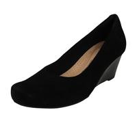 Ladies Clarks Flores Tulip Wedge Heeled Court Shoes