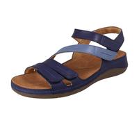 (Blue, UK 6) Ladies Clarks Hook and Loop Summer Sandals - Cecily Mix
