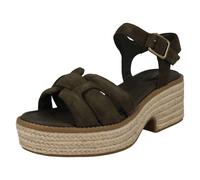 Ladies Clarks Rope Wrapped Platform Wedge Leather Sandals - Coledale Strap