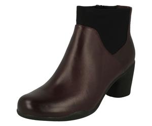 Ladies Clarks Smart Ankle Boots Un Rosa Mid
