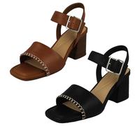 Ladies Clarks Square Toe Sandals Siara 65 Buckle