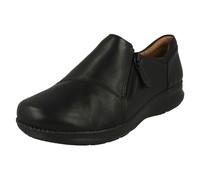 Ladies Clarks Unstructured Wedge Sole Shoes 'Appley Zip'
