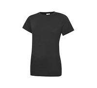 Uneek UC318 Ladies Classic Crew Neck T-Shirt Black XL Colour: Black, C XL