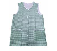 Ladies Classic Dogtooth Pattern Tabard Overall with Front Button Fastening / 5 Colours / 6 Sizes (UK 20/22 (XOS), Green)