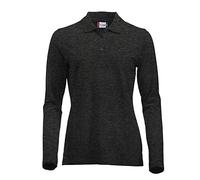Ladies Classic Pure Cotton Long Sleeve Polo Shirt. Modern fit, 11 Vibrant Colours, XS-2XL (2XL, Anthracite)
