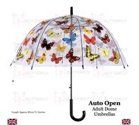 Fallen Fruits Esschert Design Butterfly Umbrella Ø83cm, Black, One Size, Black, taille unique, Dome