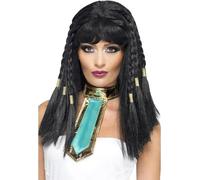 Ladies Cleopatra Black And Gold Wig