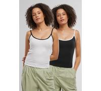 Ladies Contrast Basic 2-Pack Black/White + White/Black - Top - black - L - 95% Cotton, 5% Elastane L