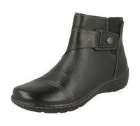 Ladies Cora Tropic Clarks Strap Detailed Ankle Boots