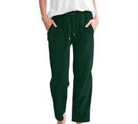 Ladies Corduroy Trousers Drawstring Elastic Waist Straight Leg Corduroy Palazzo Trousers Business Casual Wide Leg Cord Pants Winter Vintage Loose Fit Lounge Pants with Pockets