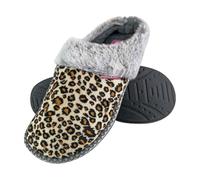 Dunlop Women's Cosy Memory Foam Open Back Knitted Slippers in Yellow | Size: 8 Dunlop Yellow 8