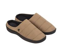 Ladies Cosy Winter Slip On Slippers - Khaki / X-Large