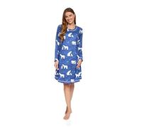 Ladies 'Cosy Wonders' Long Sleeve Nightie 27272 Polar Nights Small