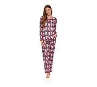 Ladies 'Cosy Wonders' Long Sleeve Pyjamas 57225 Hot Chocolate Small
