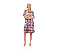 Ladies 'Cosy Wonders' Short Sleeve Nightie 25270 Hot Chocolate XL