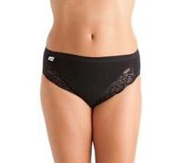 ladies Cotton 3 pack High Leg Briefs with Lace underwear with Stretch size 10-18