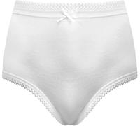 Ladies Cotton Full Brief Underwear, White, XXL 48-50 Inch Hip, High Waist, Pack of 12