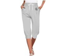 Ladies Cotton Trousers Cropped Leggings Plus Size Summer Everyday Wear Womens 3/4 Pants for Women UK Linen Shorts Casual Wide Leg Joggers Capri Woodland Camouflag