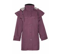 Ladies Country Estate Windsor Waterproof Fabric Lined Riding Coat Plum 12
