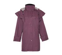 Ladies Country Estate Windsor Waterproof Fabric Lined Riding Coat Plum 12