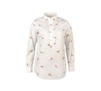 Ladies Country Overhead Frilly Blouse Women's Ruffled Oxford Cotton Shirt (UK, Numeric, 10, Regular, Regular, Pheasants)