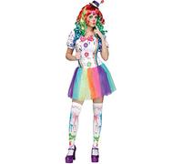 Ladies Crazy Colour Clown Costume Dress size MEDIUM/LARGE
