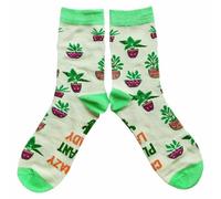 Ladies Crazy Plant Lady Happy Pots Houseplants Socks 4-8 UK /37-42 Eur/ 6-10 US