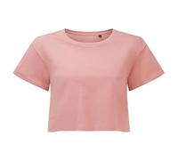 Ladies Crop Top Women's Short Sleeve Cropped T Shirt Lightweight Gym Summer Tee