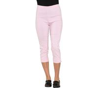 Ladies' Cropped Trousers UK - Women's Capri Pants, Summer Stretch 3/4 Length Pedal Pushers, Elasticated Bengaline Cut-Offs, Three-Quarter Length Shorts (UK, Numeric, 16, Regular, Regular, Pink)