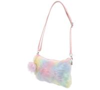 Ladies Cross Body Shoulder Bag Pu Plush Tie Dye Single Piece