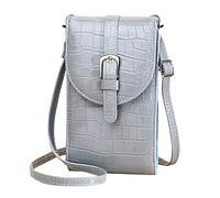 Ladies Crossbody Purses For Women Casual Crossbody Bag Adjustable Strap Shoulder Bag With Visual Mobile Phone Window Mens Bags Shoulder (Blue, One Size)