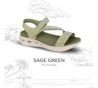 Ladies Crossover Elasticated Sandals Stretch Fit Lightweight Touch Fastening