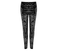 Ladies Crushed Velour Velvet Leggings Women’s Soft Stretchy Elasticated Waist Pants, Casual Fashion Trousers, Comfortable Winter Lounge Wear or Party Outfit Bottoms UK Size 12-26 Black