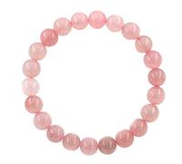 Ladies' crystal bracelet, meticulously crafted from natural healing crystal beads, accumulates positive energy, safeguards physical and mental wellbeing, and attracts good fortune.(Pink Rose Quartz)