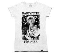Ladies David Bowie Labyrinth Movie Jareth The Babysitter T Shirt/AKA The Goblin King (2XL) White
