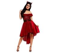 Ladies Day Of The Dead Devil Halloween Fancy Dress Costume