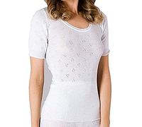Ladies DELUX Thermal Underwear SHORT SLEEVE SPENCER M 10-12 Wht