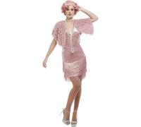 Deluxe 20s Vintage Pink Flapper Costume